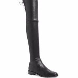 Stuart Weitzman Black Leather Over the Knee Boots